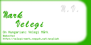 mark velegi business card