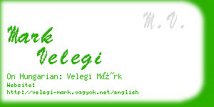 mark velegi business card